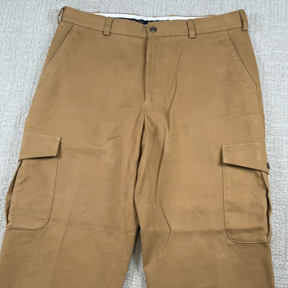 Brooks Brothers Mens 35x32 Brown Cotton Twill Utility Cargo Pants